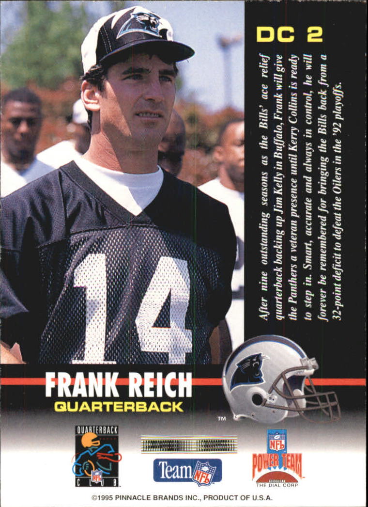 Photos of Frank Reich in 1995 as Panthers quarterback