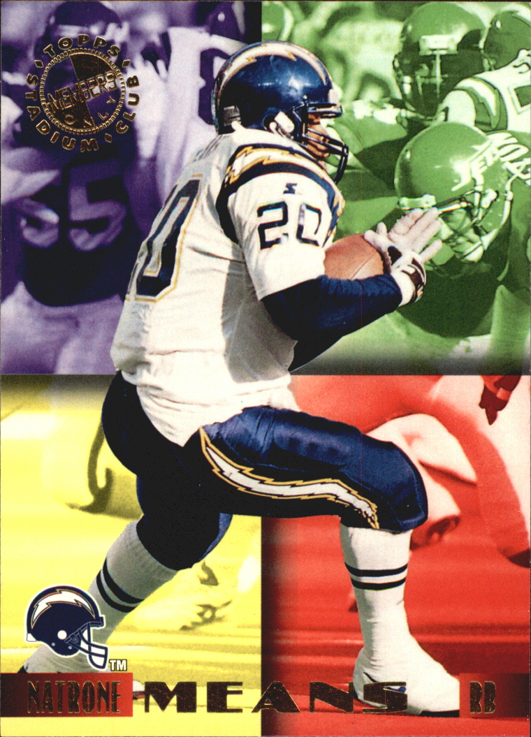 1995 Stadium Club Members Only 50 #11 Natrone Means/San Diego Chargers