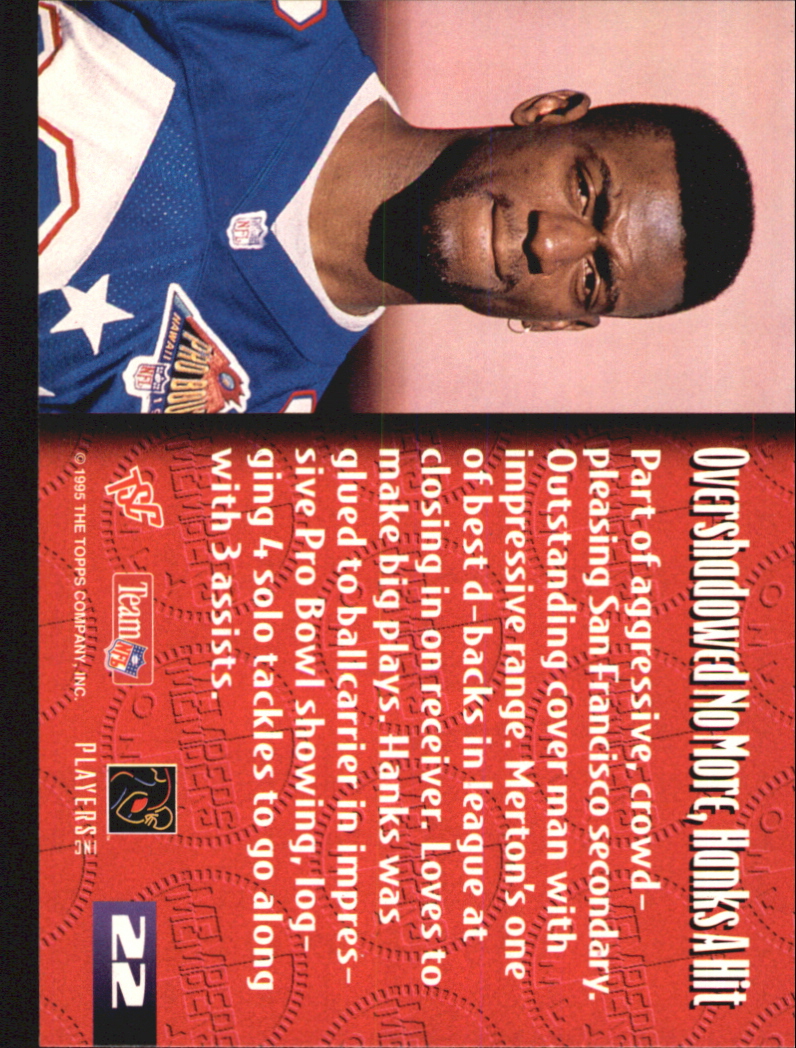 1995 Stadium Club Members Only 50 #22 Merton Hanks/San Francisco 49ers