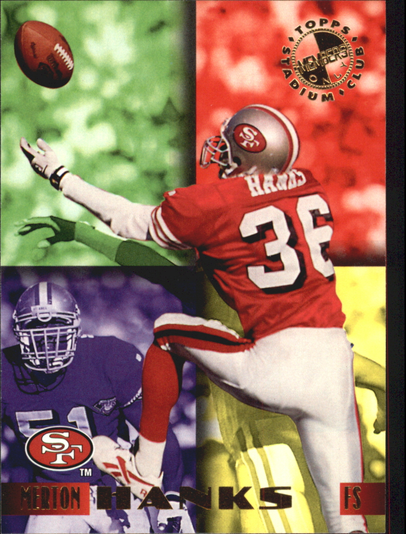 1995 Stadium Club Members Only 50 #22 Merton Hanks/San Francisco 49ers