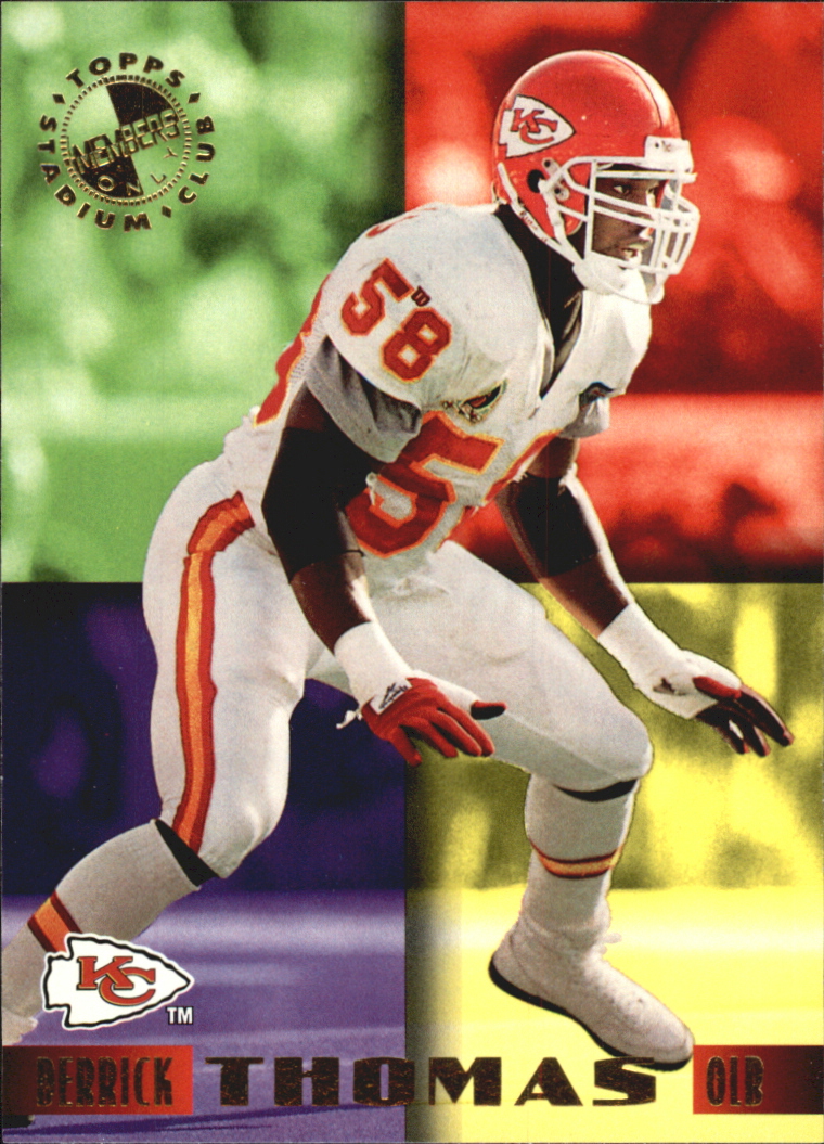 Derrick Thomas Football Card. Kansas City Chiefs. Good Condition.