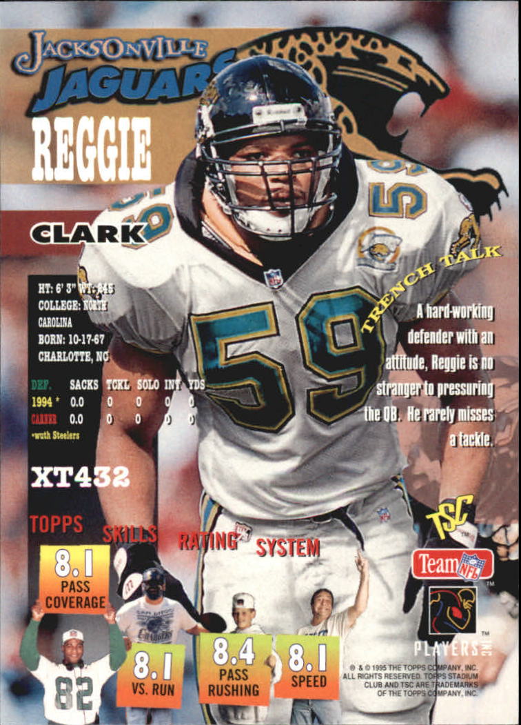 1995 Stadium Club Members Only Parallel #432 Reggie Clark ET back image