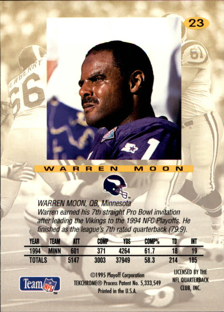 1995 Absolute #23 Warren Moon back image