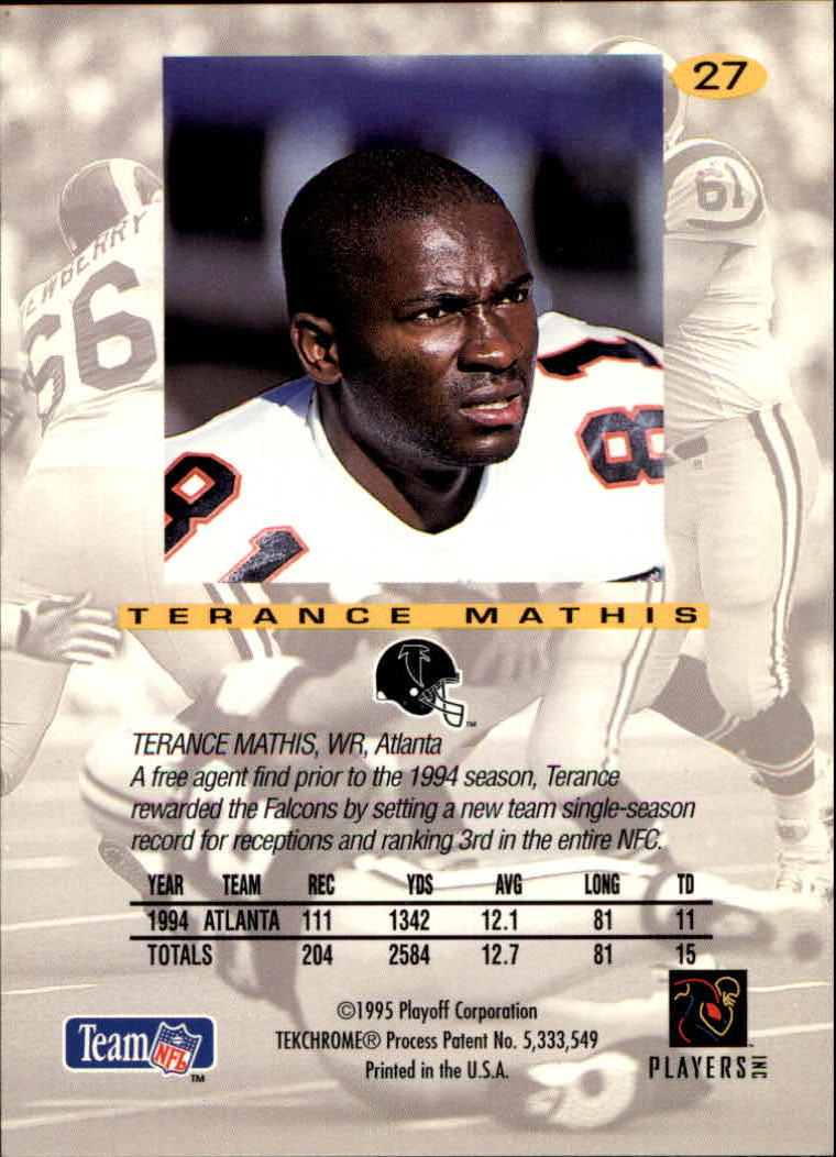 1995 Absolute #27 Terance Mathis back image