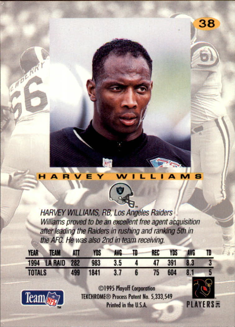 1995 Absolute #38 Harvey Williams back image