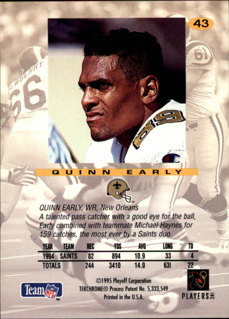 1995 Absolute #43 Quinn Early back image
