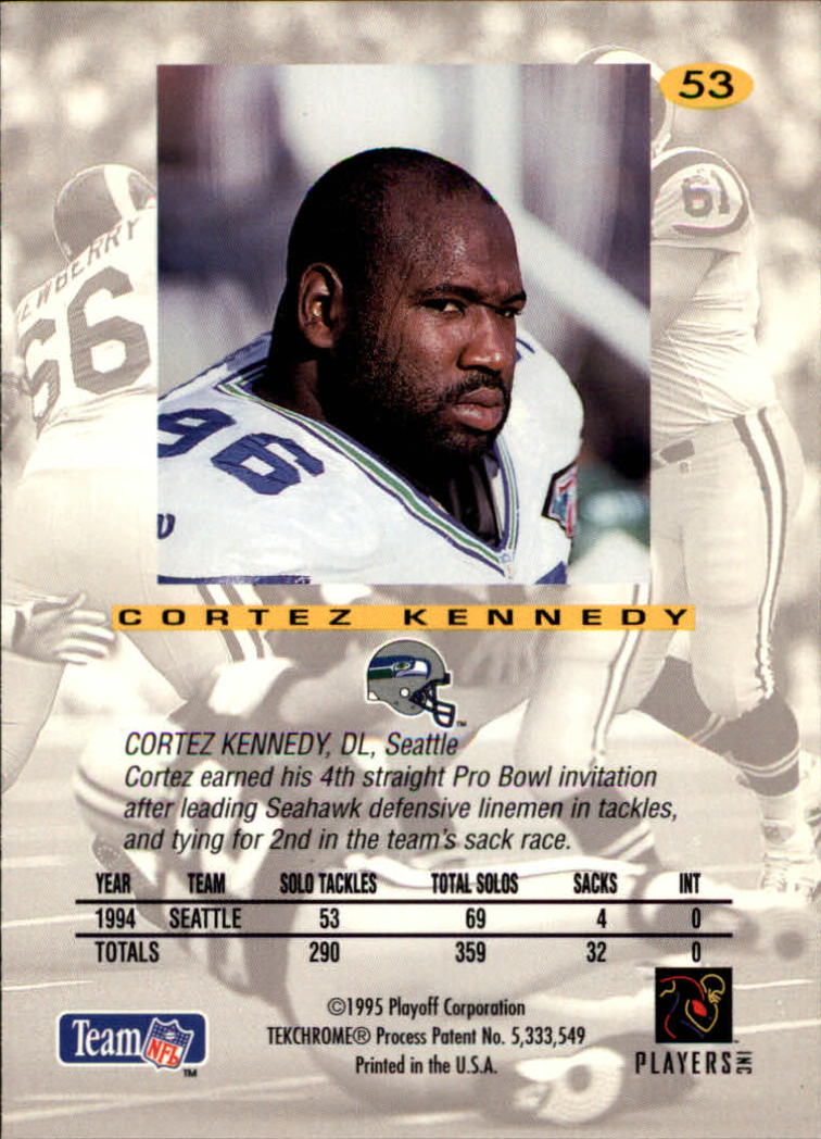 1995 Absolute #53 Cortez Kennedy back image