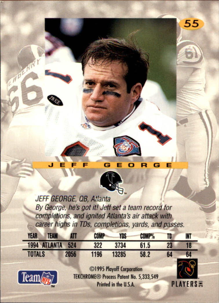 1995 Absolute #55 Jeff George back image
