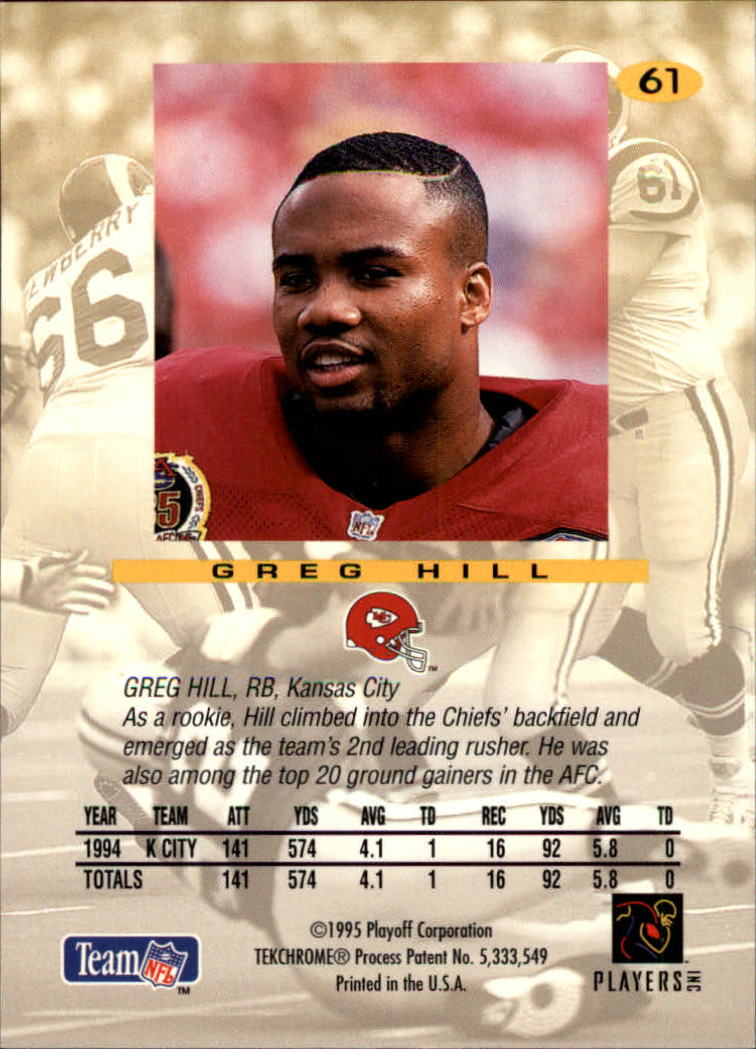 1995 Absolute #61 Greg Hill back image