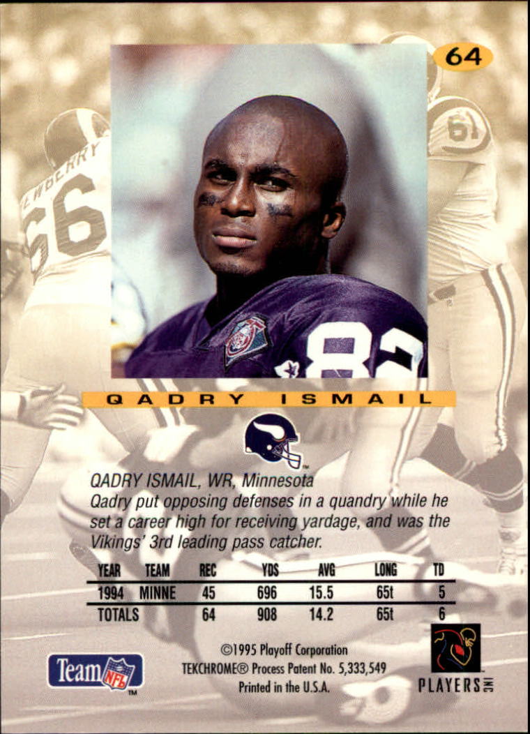 1995 Absolute #64 Qadry Ismail back image