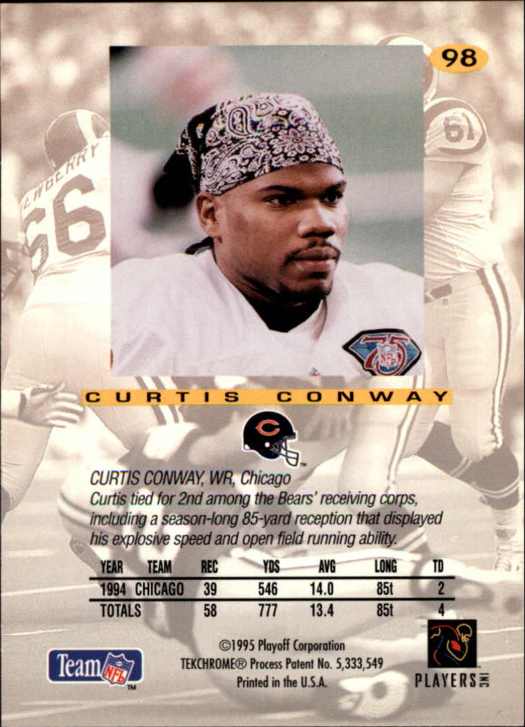 1995 Absolute #98 Curtis Conway back image