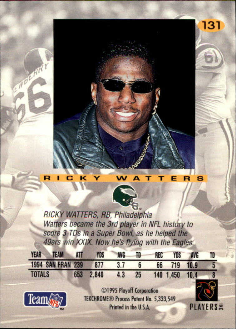 1995 Absolute #131 Ricky Watters back image