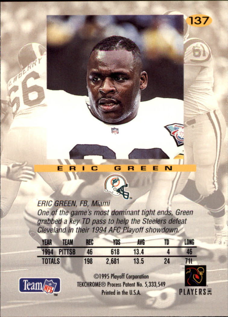 1995 Absolute #137 Eric Green back image