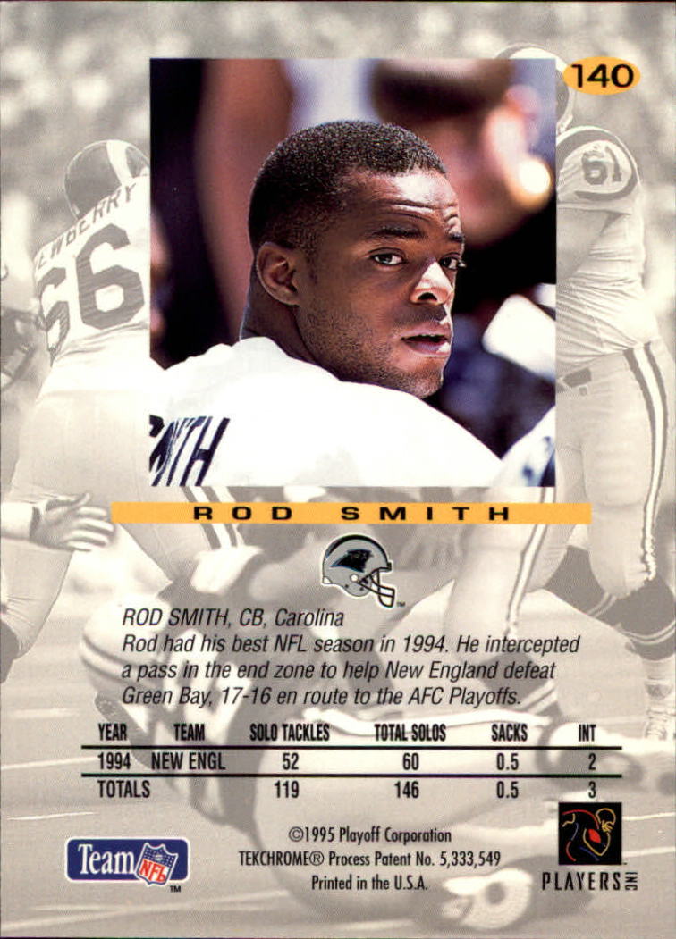 1995 Absolute #140 Rod Smith DB back image