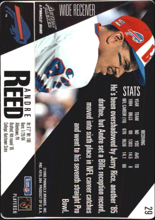1995 Action Packed #29 Andre Reed back image