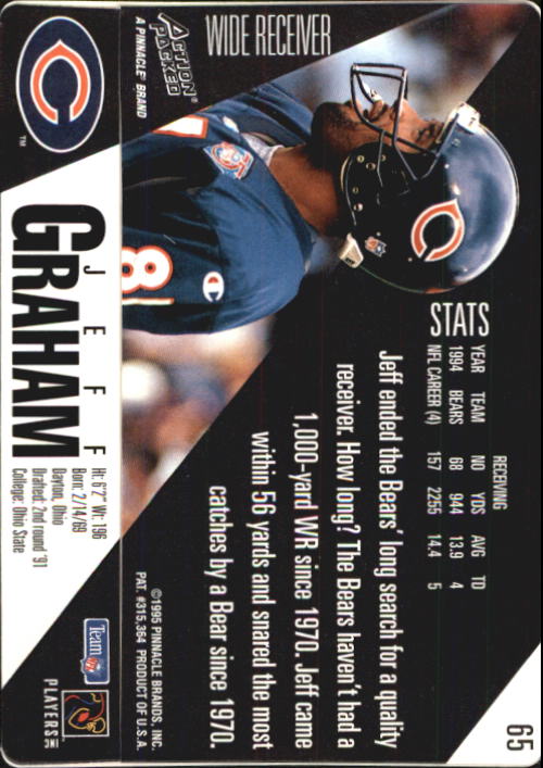 1995 Action Packed #65 Jeff Graham back image