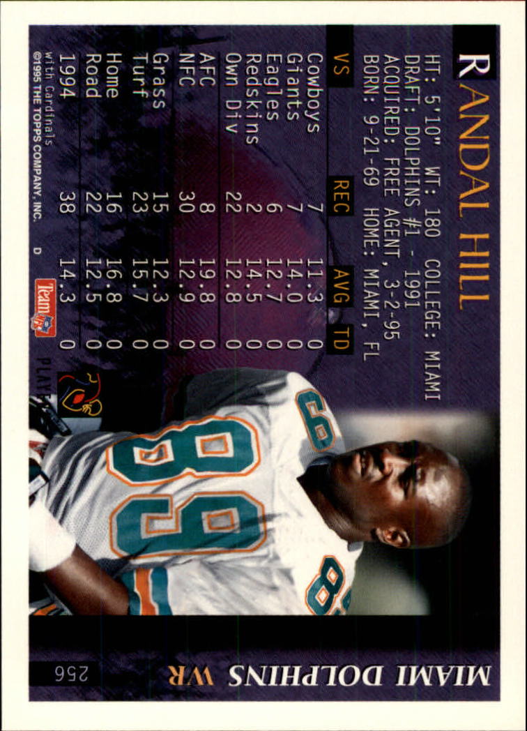 1995 Bowman #256 Randal Hill back image