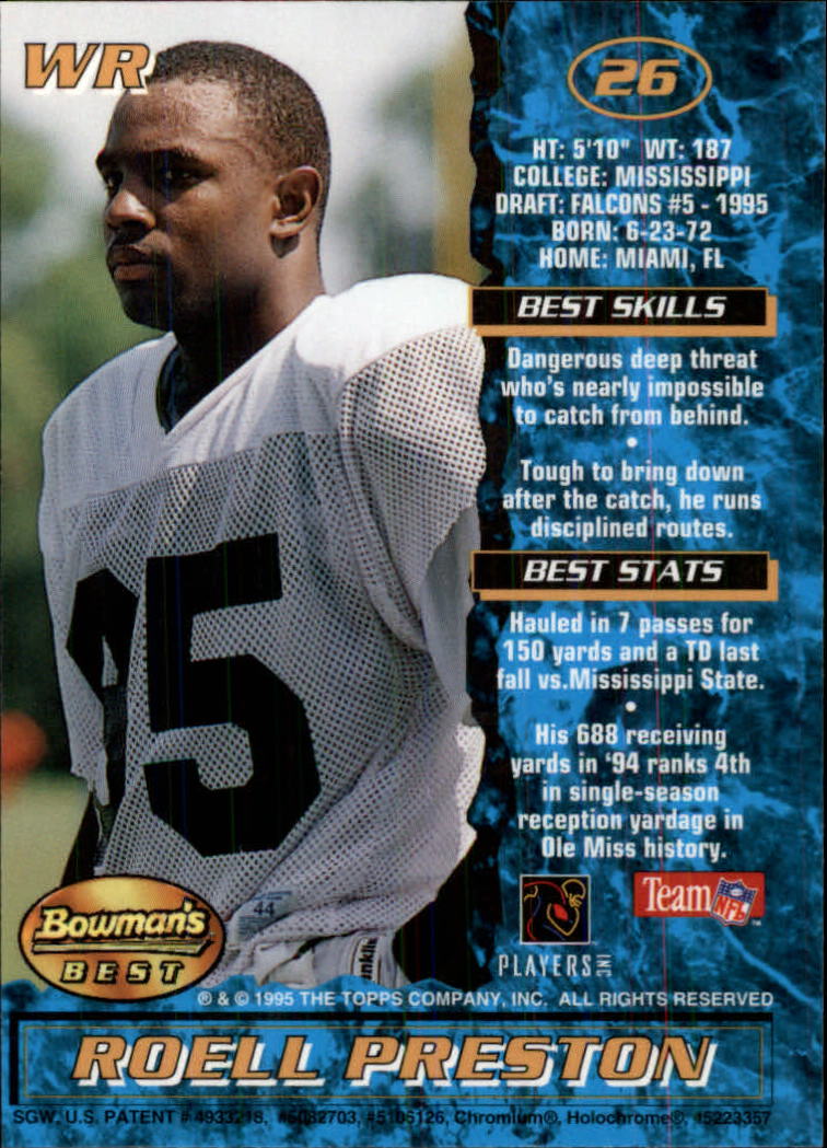 A4078- 1995 Bowman's Beste Fb Karten Rookies Und Tierärzte -du Pick- 15 + Free - Bild 41 von 445