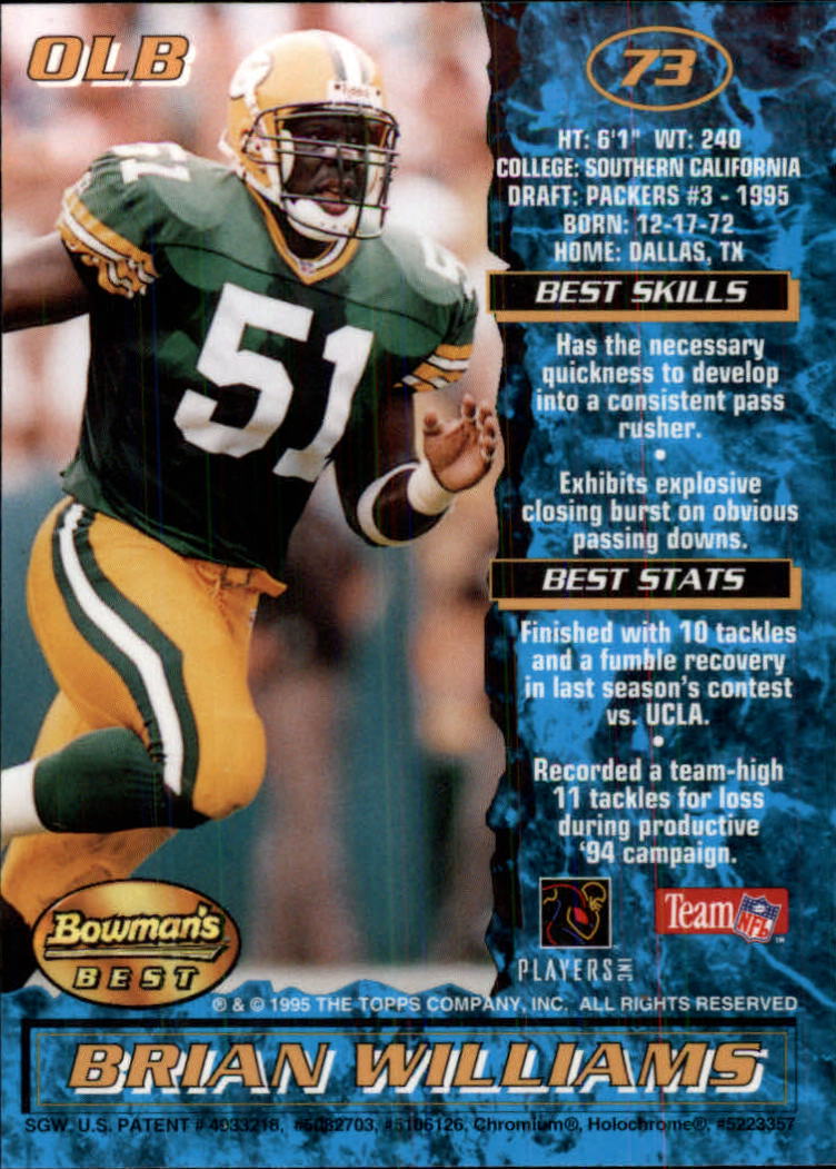 A4078- 1995 Bowman's Beste Fb Karten Rookies Und Tierärzte -du Pick- 15 + Free - Bild 131 von 445