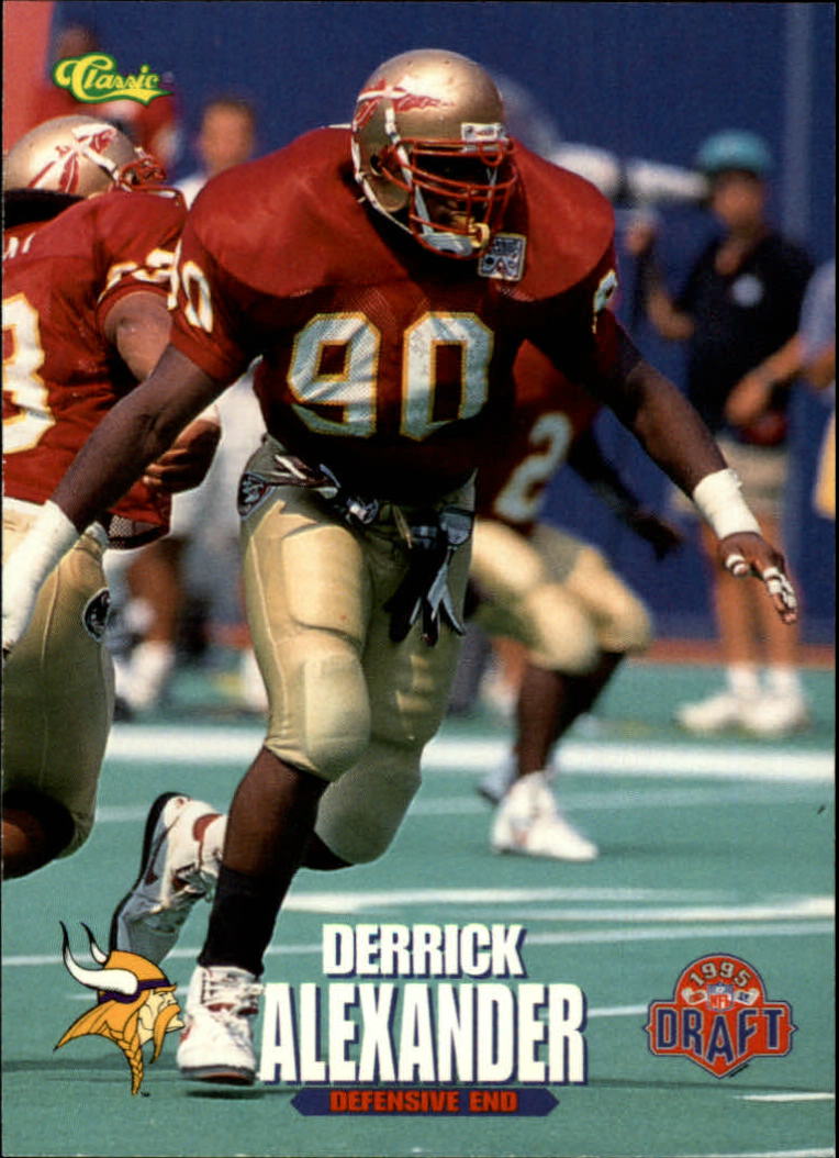 Derrick Alexander Signed 1995 Upper Deck #11 Card Minnesota