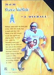 1995 Classic NFL Rookies Die Cuts #3 Steve McNair back image
