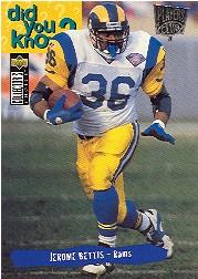 1995 Collector's Choice Player's Club #45 Jerome Bettis DYK