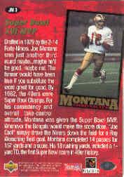 1995 Collector's Choice Joe Montana Chronicles #JM3 Joe Montana back image