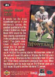 1995 Collector's Choice Joe Montana Chronicles #JM8 Joe Montana back image