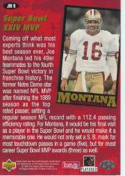 1995 Collector's Choice Joe Montana Chronicles #JM9 Joe Montana back image