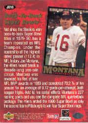 1995 Collector's Choice Joe Montana Chronicles #JM10 Joe Montana back image