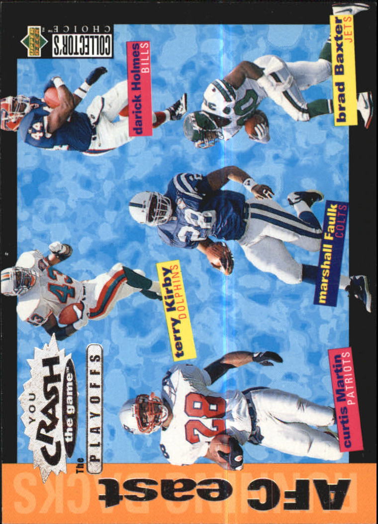 1995 Collector's Choice Update Crash the Playoffs #CP7 AFC East RB/Martin