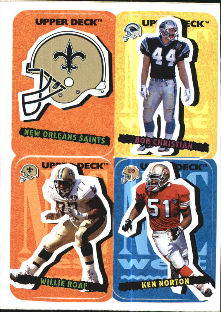 1995 Collector's Choice Update Stick-Ums #39 Christian/Roaf/Norton