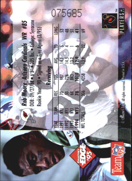 B1003- 1995 Collector's Edge FB #s 1-205 +Rookies -You Pick- 15+ FREE US SHIP - Picture 13 of 397
