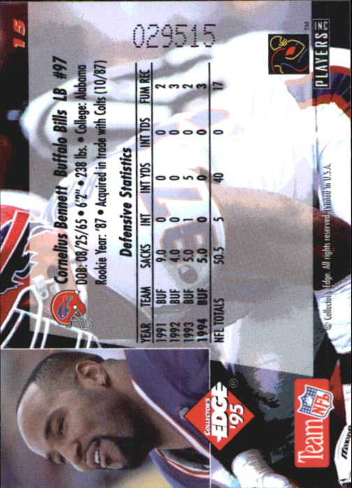 B1003- 1995 Collector's Edge FB #s 1-205 +Rookies -You Pick- 15+ FREE US SHIP - Picture 31 of 397