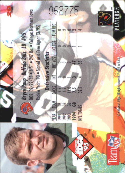 B1003- 1995 Collector's Edge FB #s 1-205 +Rookies -You Pick- 15+ FREE US SHIP - Picture 41 of 397