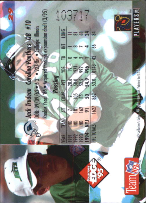 B1003- 1995 Collector's Edge FB #s 1-205 +Rookies -You Pick- 15+ FREE US SHIP - Picture 59 of 397