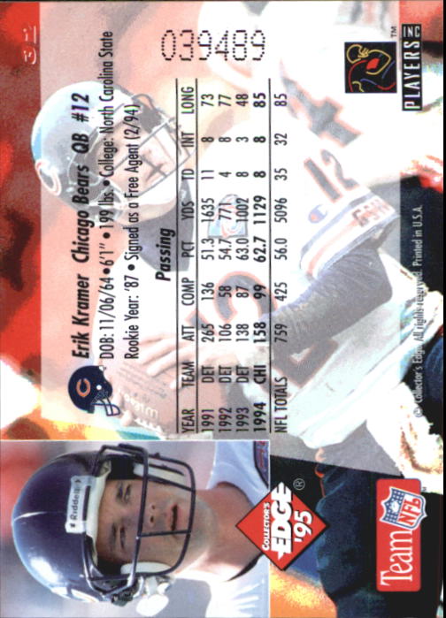 B1003- 1995 Collector's Edge FB #s 1-205 +Rookies -You Pick- 15+ FREE US SHIP - Picture 65 of 397
