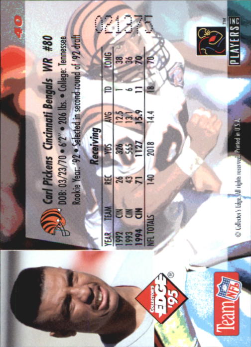 B1003- 1995 Collector's Edge FB #s 1-205 +Rookies -You Pick- 15+ FREE US SHIP - Picture 81 of 397