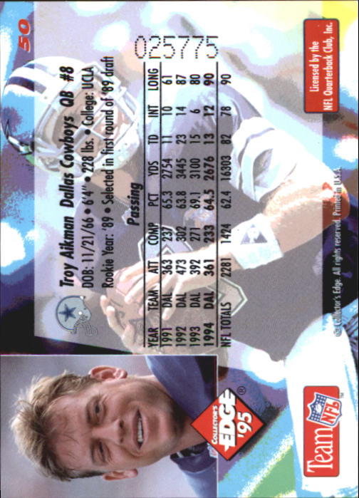 B1003- 1995 Collector's Edge FB #s 1-205 +Rookies -You Pick- 15+ FREE US SHIP - Picture 101 of 397