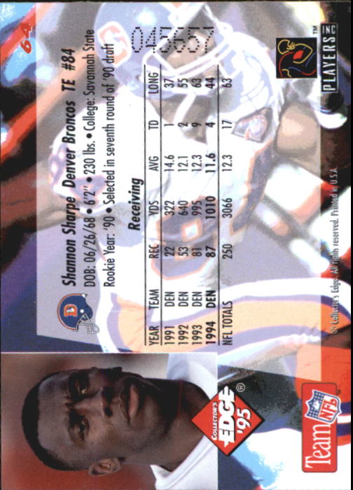 B1003- 1995 Collector's Edge FB #s 1-205 +Rookies -You Pick- 15+ FREE US SHIP - Picture 125 of 397