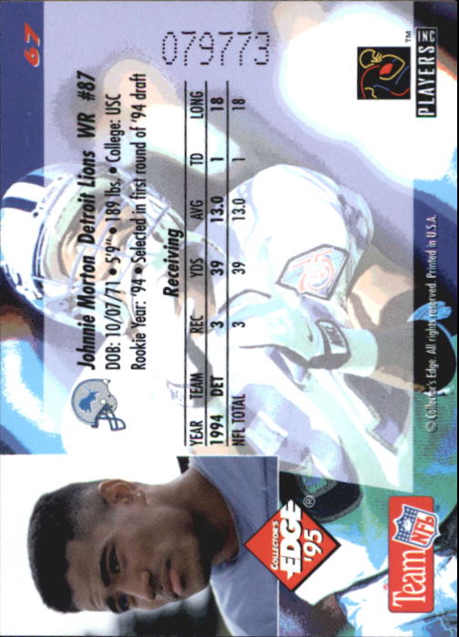 B1003- 1995 Collector's Edge FB #s 1-205 +Rookies -You Pick- 15+ FREE US SHIP - Picture 131 of 397