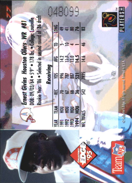 B1003- 1995 Collector's Edge FB #s 1-205 +Rookies -You Pick- 15+ FREE US SHIP - Picture 149 of 397