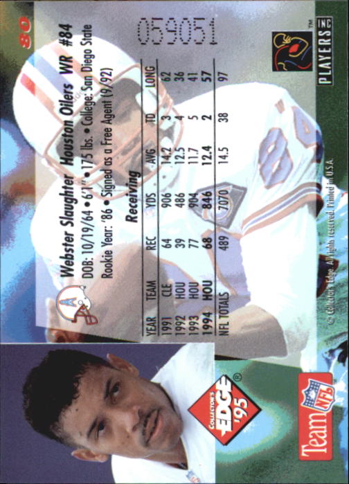 B1003- 1995 Collector's Edge FB #s 1-205 +Rookies -You Pick- 15+ FREE US SHIP - Picture 155 of 397