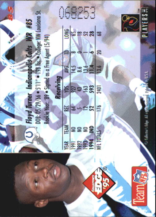 B1003- 1995 Collector's Edge FB #s 1-205 +Rookies -You Pick- 15+ FREE US SHIP - Picture 163 of 397