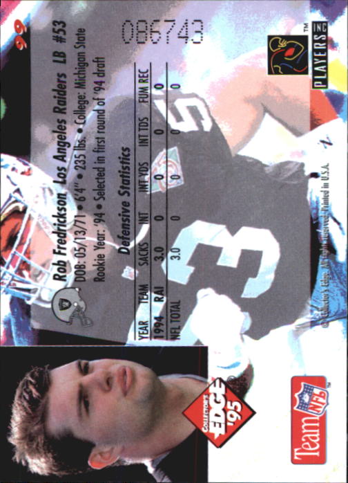 B1003- 1995 Collector's Edge FB #s 1-205 +Rookies -You Pick- 15+ FREE US SHIP - Picture 189 of 397