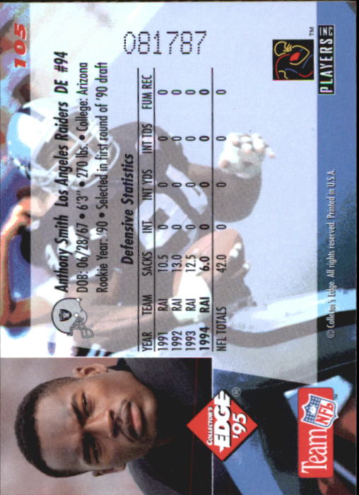 B1003- 1995 Collector's Edge FB #s 1-205 +Rookies -You Pick- 15+ FREE US SHIP - Picture 201 of 397
