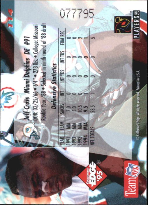 B1003- 1995 Collector's Edge FB #s 1-205 +Rookies -You Pick- 15+ FREE US SHIP - Picture 219 of 397