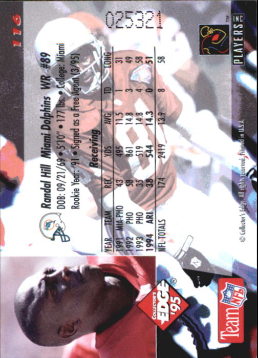 B1003- 1995 Collector's Edge FB #s 1-205 +Rookies -You Pick- 15+ FREE US SHIP - Picture 223 of 397