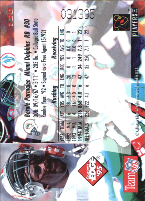 B1003- 1995 Collector's Edge FB #s 1-205 +Rookies -You Pick- 15+ FREE US SHIP - Picture 231 of 397