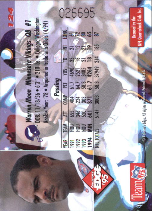 B1003- 1995 Collector's Edge FB #s 1-205 +Rookies -You Pick- 15+ FREE US SHIP - Picture 237 of 397